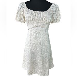 Altar'd State Cream Lace Mini Dress Size M